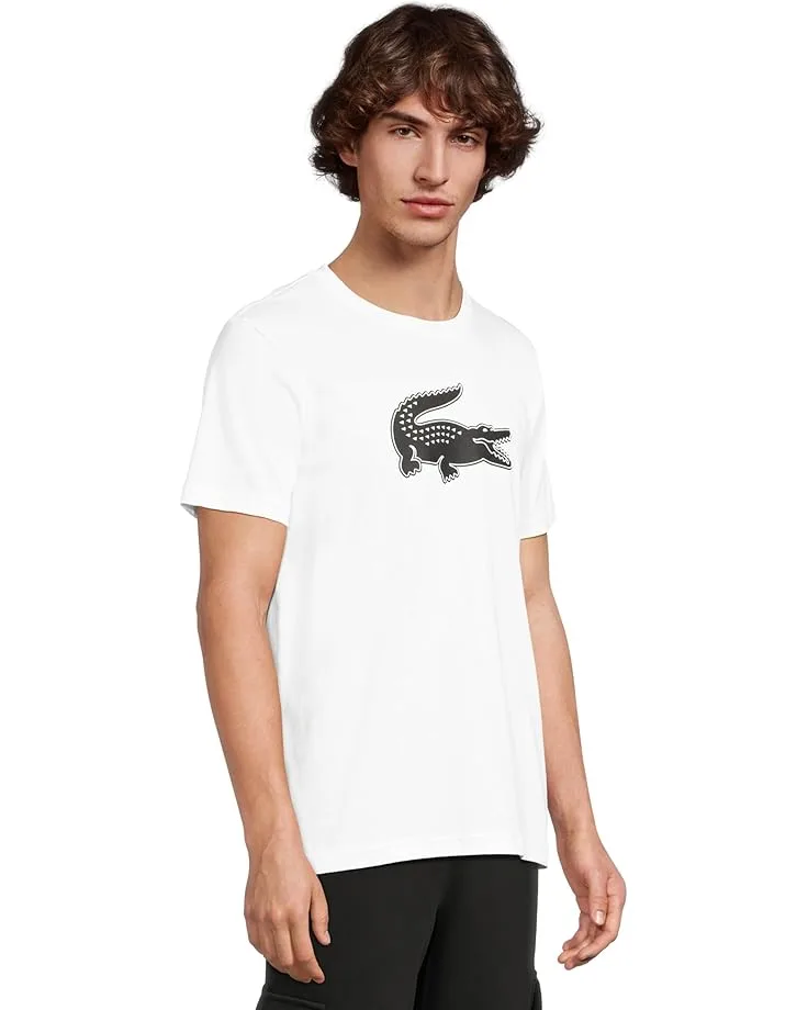 Футболка Lacoste Ultra Dry XXL Logo Sport T-Shirt, White/Black — фото 2