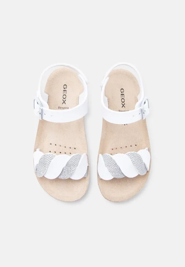 Сандалии costarei белого/серебристого цвета Geox, White/Silver-Coloured — фото 4