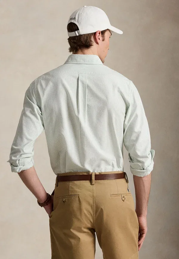Рубашка оксфордская Polo Ralph Lauren, цвет выбеленный мятно-белый — фото 3