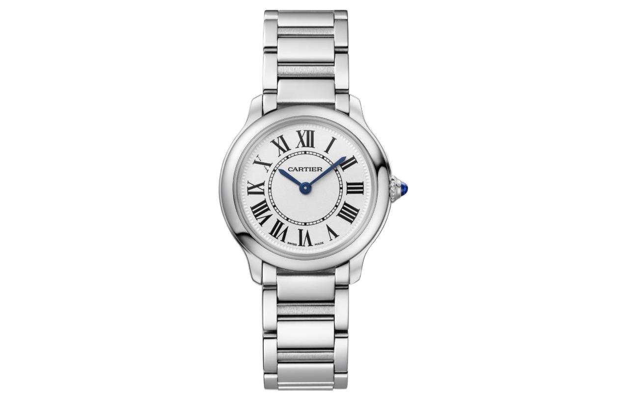 

Женские часы CARTIER RONDE DE с кварцевым механизмом, 29 мм, серебристый циферблат, корпус из нержавеющей стали, ремешок из нержавеющей стали