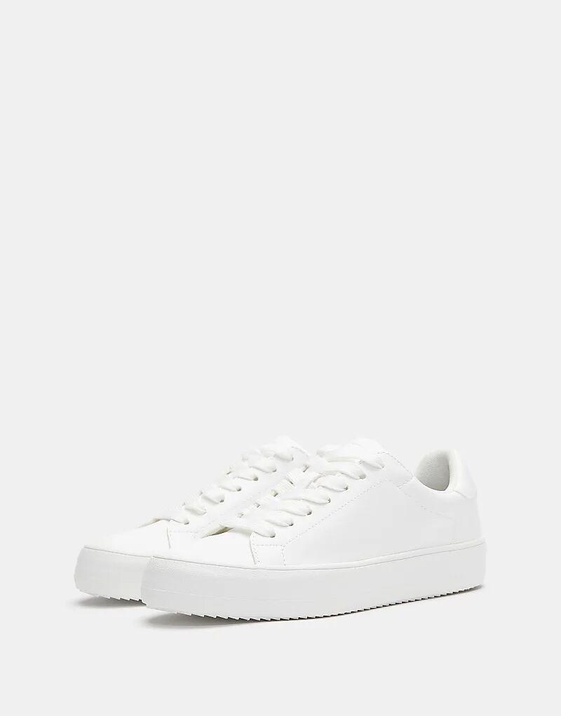 Кроссовки Pull&Bear Basic белого цвета