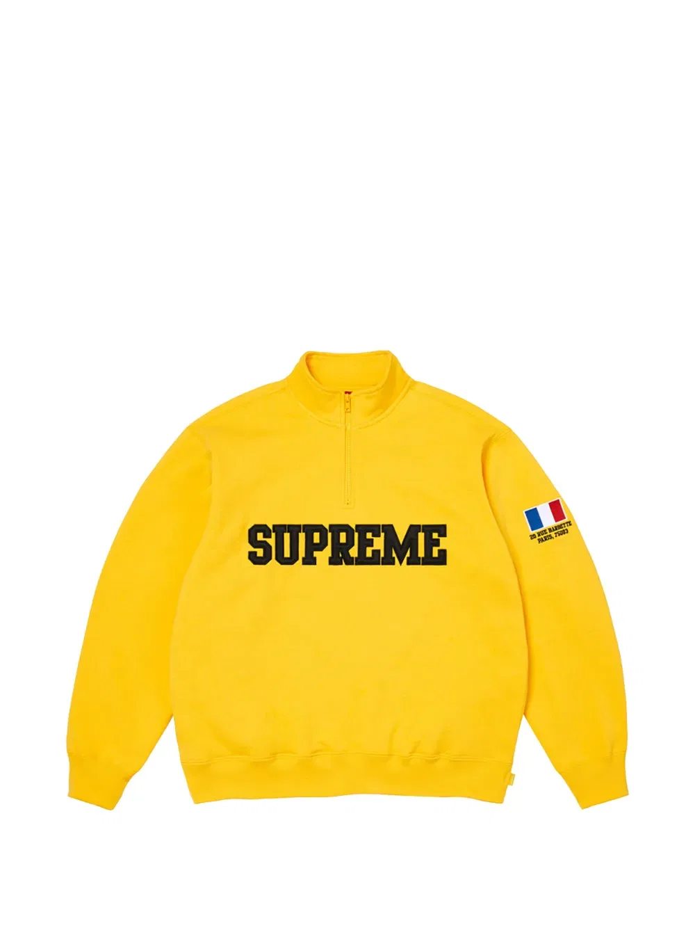 Толстовка с флагом и застежкой-молнией до середины груди Supreme, желтый