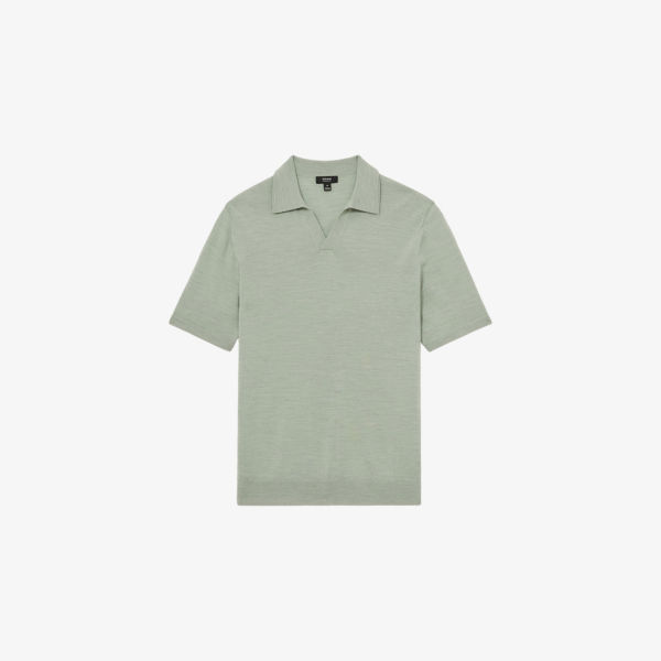 

Дути вязаная шерстяная поло Reiss, коричневый