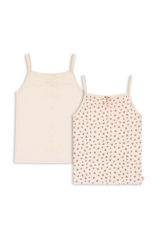 

Детский топ BASIC 2 PACK STRAP TOP GOTS 2 шт. Konges Sløjd, бежевый
