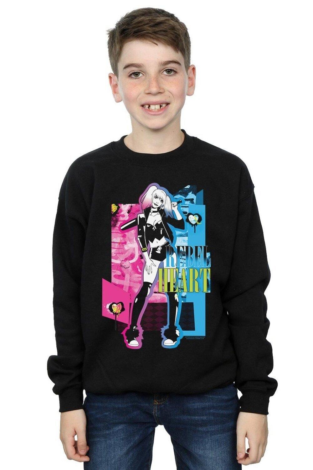 

Толстовка Harley Quinn Rebel Heart DC Comics, черный