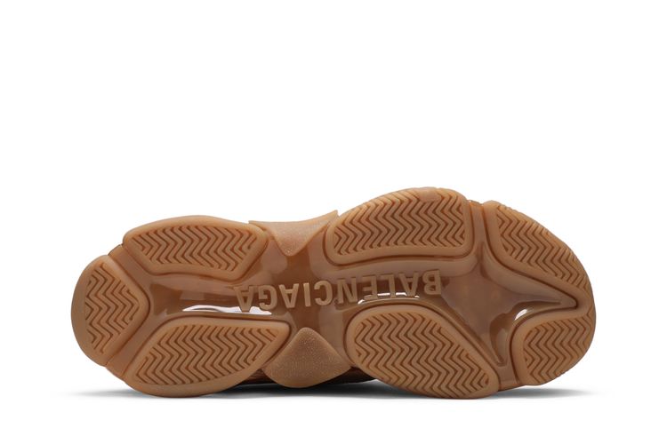 Кроссовки Balenciaga Triple S Sneaker 'Clear Sole - Light Camel', коричневый — фото 4