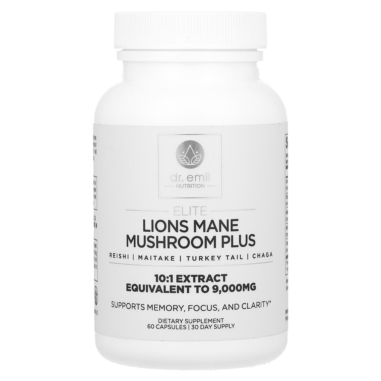 

Добавка Dr. Emil Nutrition Elite Lions Mane Mushroom Plus, 60 капсул