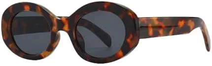 

Классические овальные очки 2027 года в винтажном стиле, маленькая оправа, популярные очки для путешествий и вождения, солнцезащитные очки, модные MTZJH, Leopard Gray