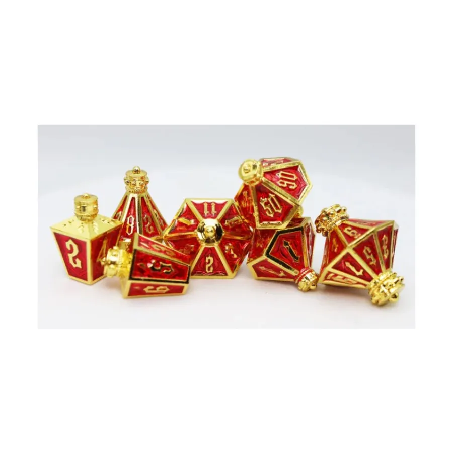 

Поликомплект - Золотой звездный огонь (7), Dice Sets - Metal - Moonlit Lantern