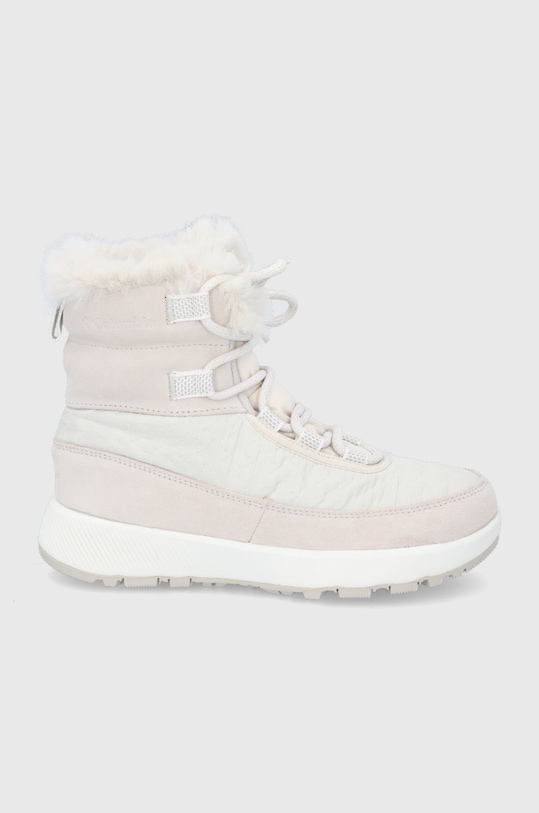 Женские зимние ботинки Columbia Slopeside Peak Luxe из искусственной замши и текстиля, бежевый