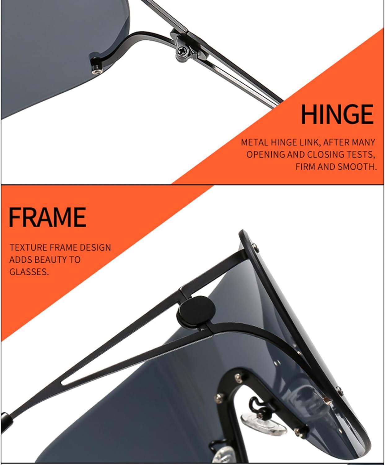 

bullabulling Модные солнцезащитные очки-маска большого размера для женщин и мужчин, безободковые солнцезащитные очки-щитки Piot с защитой от УФ-излучения UV400, Silver