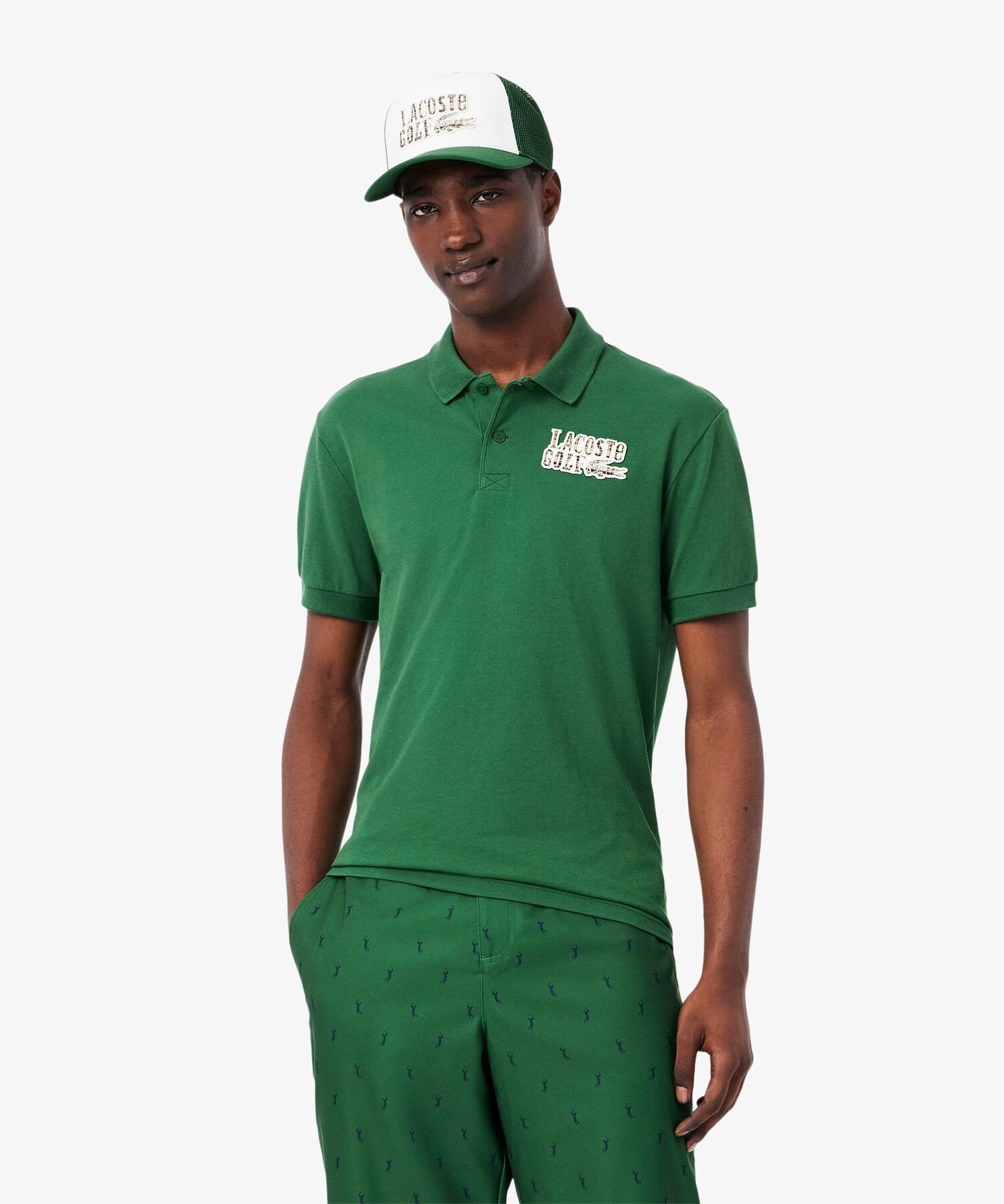 Футболка-поло Lacoste с нашивкой для гольфа Lacoste, green