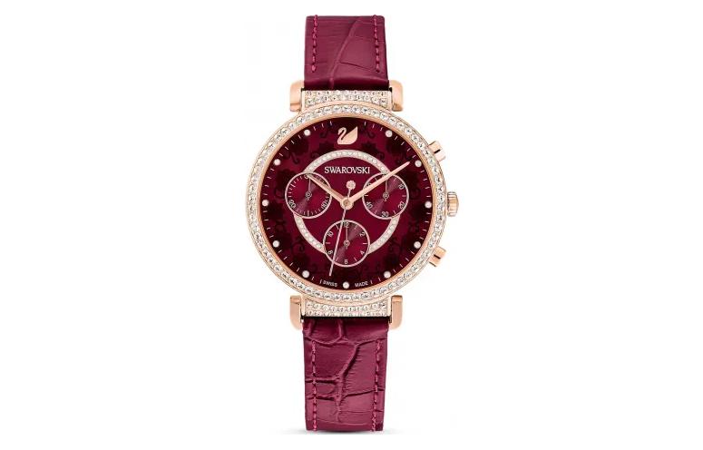 

Swarovski Часы Remix Collection кварцевый механизм ремешок из натуральной кожи красный циферблат женские