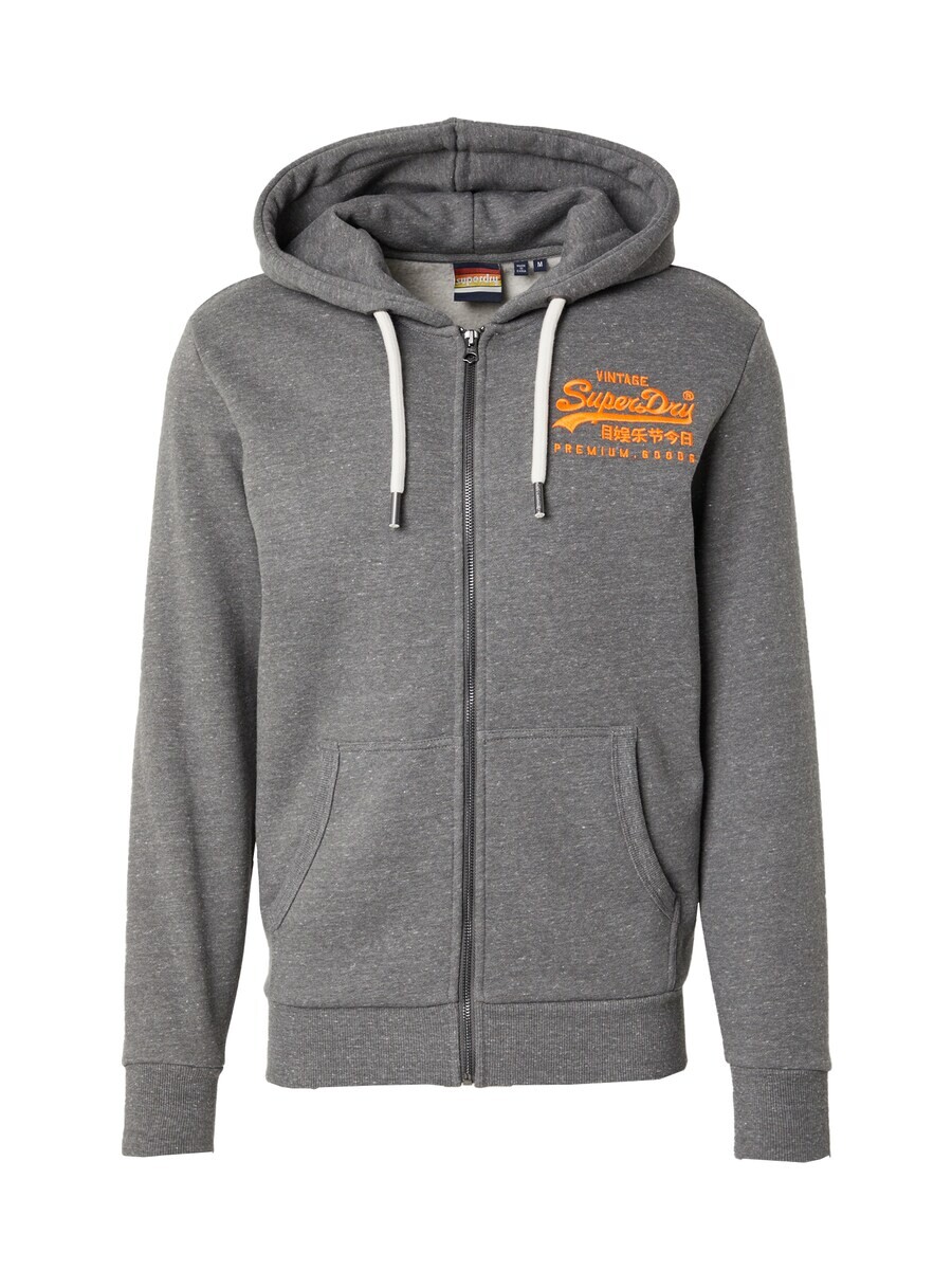 

Толстовка с капюшоном на молнии Superdry Zip-Up Hoodie, пятнистый серый