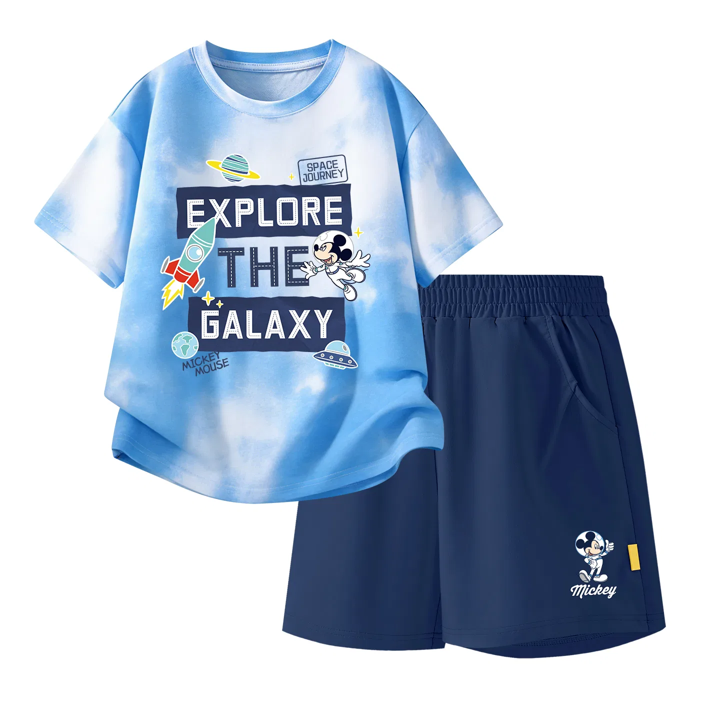 Детский спортивный костюм Casual Sportswear 2 Piece Set Disney, Di Rainbow Heart Yellow Pink+Di Upward K_Bottom Right Mist White — фото 3