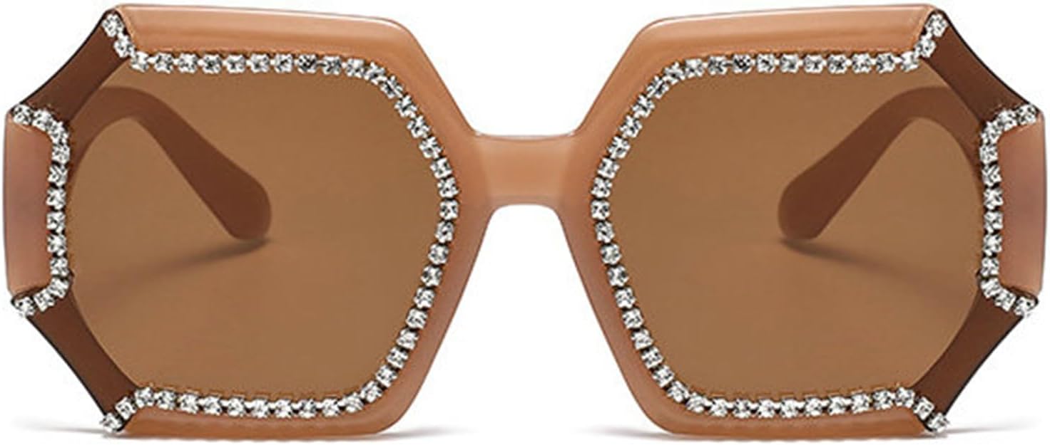 

Солнцезащитные очки Willochra с крупными стразами и бриллиантами, женские квадратные солнцезащитные очки, модные блестящие очки для вечеринок, нестандартной формы, толстые линзы, C5