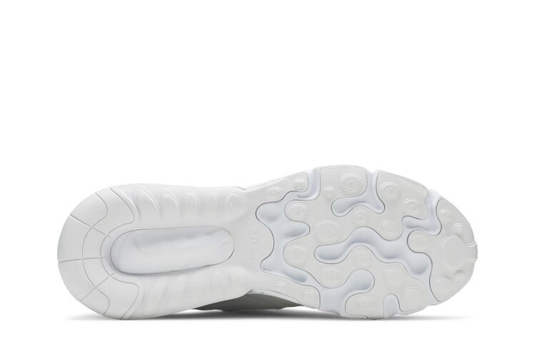 Кроссовки Nike Air Max 270 React GS Triple White, белый — фото 4