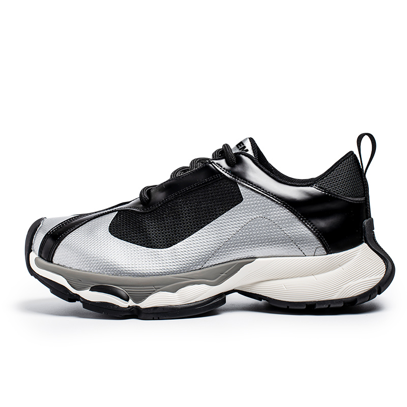 

Низкие массивные кроссовки с амортизаторами, противоскользящими и износостойкими свойствами для мужчин JKEM, Black Silver