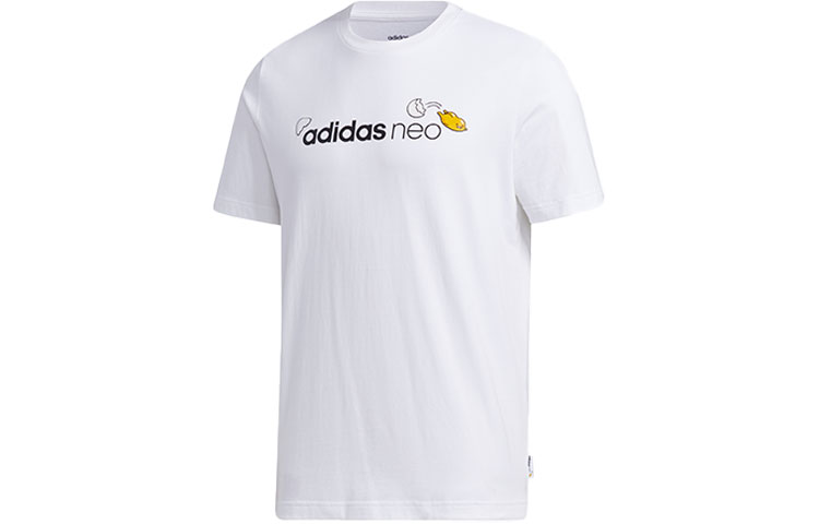 Футболка Adidas Neo с втачными рукавами мужская белая — фото 2