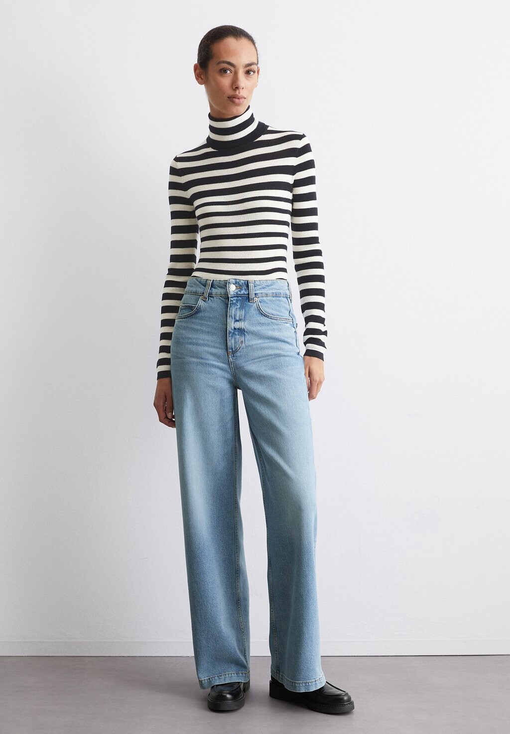 

Джемпер GESTREIFTER ROLLKRAGEN SLIM Marc O'Polo, синий