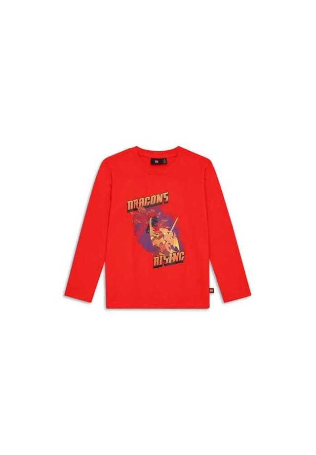 

Детская рубашка из органического хлопка с длинными рукавами Lego Wear, красный