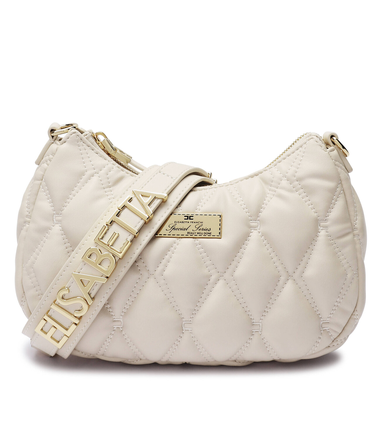 

Сумка-хобо Elisabetta Franchi, экрю