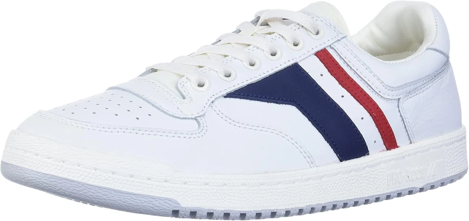 Мужские модные кроссовки Keds PRO Skyhawk Lo на шнуровке, бело-сине-красная кожа