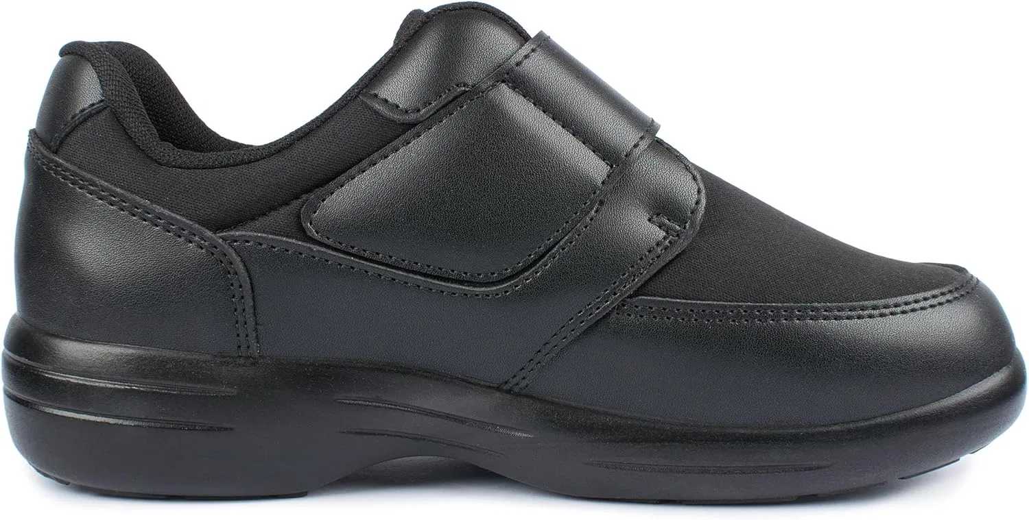 Туфли Aerosoft Velcro Low Shoe Stretch 16 Women Men Wide G-H Non-Slip, Black — фото 3