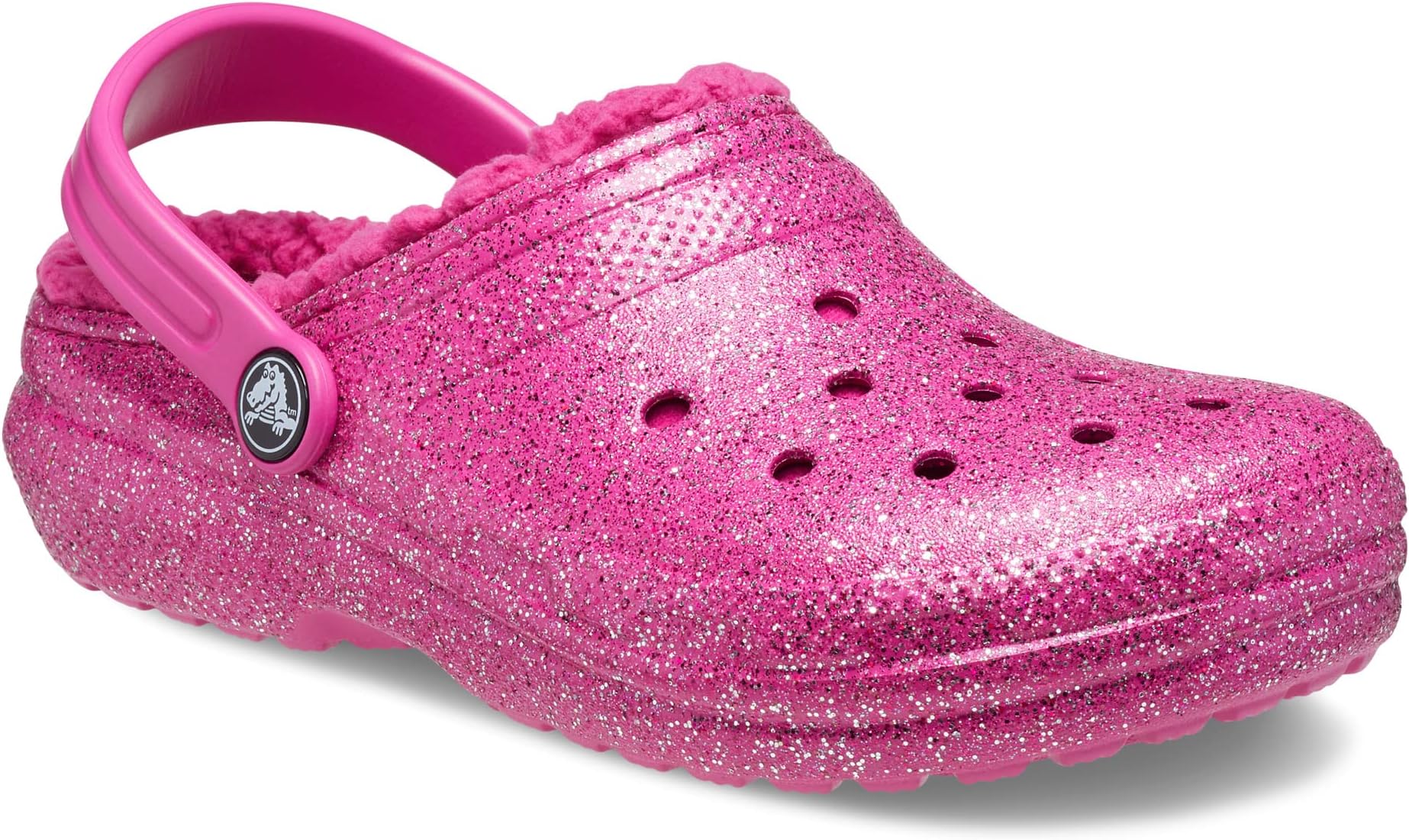 

Сабо Classic Lined Glitter Clog Crocs, цвет Fuchsia Fun/Multi