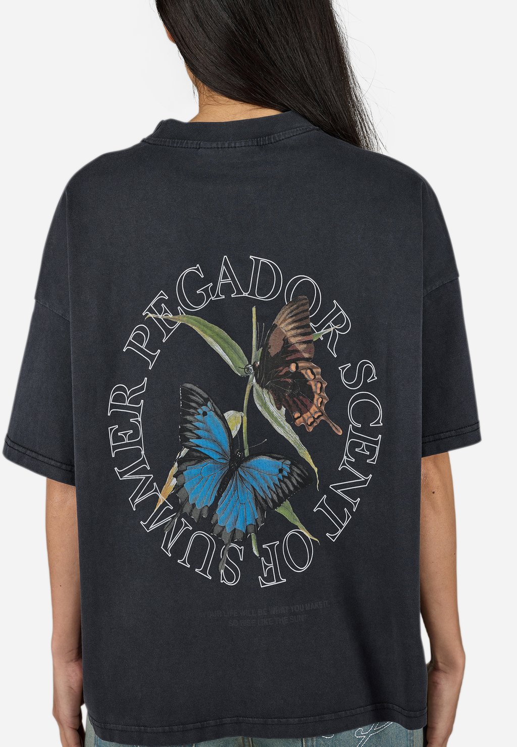 

Футболка с принтом YESSI HEAVY OVERSIZED TEE Pegador, черный