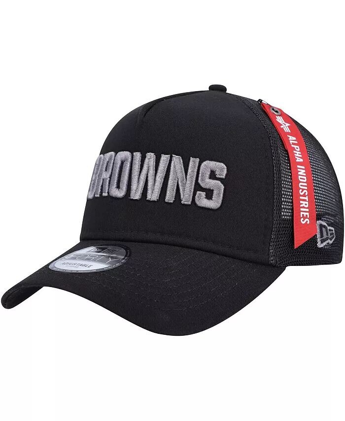 

Мужская кепка Snapback Trucker Snapback 9FORTY Black Cleveland Browns A-Frame x Alpha Industries New Era