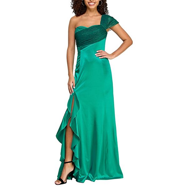 

Женское вечернее платье из стрейч-сатина с одним плечом Maison Tara