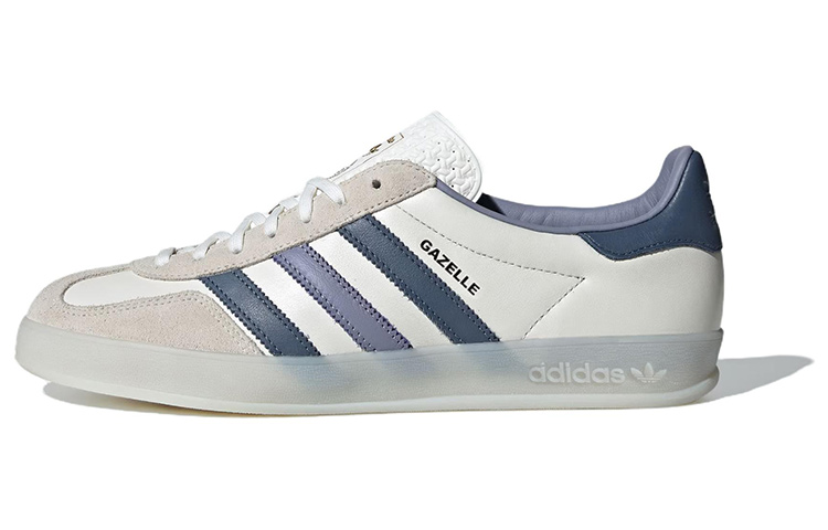 

Adidas Originals Адидас Газель Индор Уайт Прелавд Инк — бело-голубые, цвет White Blue
