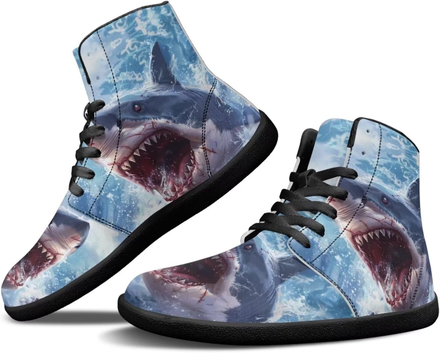 

Мужские Босоножки Binienty с Широким Носком, Женские Минималистичные Ботинки на Щиколотке из ПУ-Кожи для Пляжа, Путешествий и Отпуска на Гавайях, Sea Shark