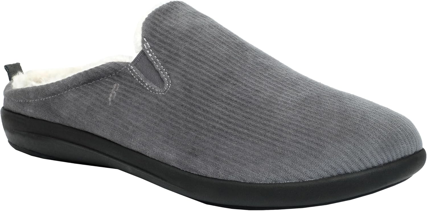 

Мужские тапочки REVITALIGN Dundee из вельвета, серый