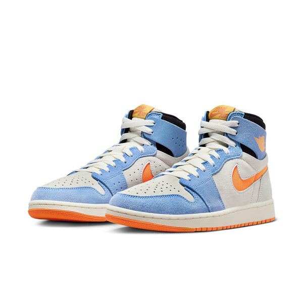 Кроссовки 1 высокие зум см фут 2 Air Jordan, синий — фото 3