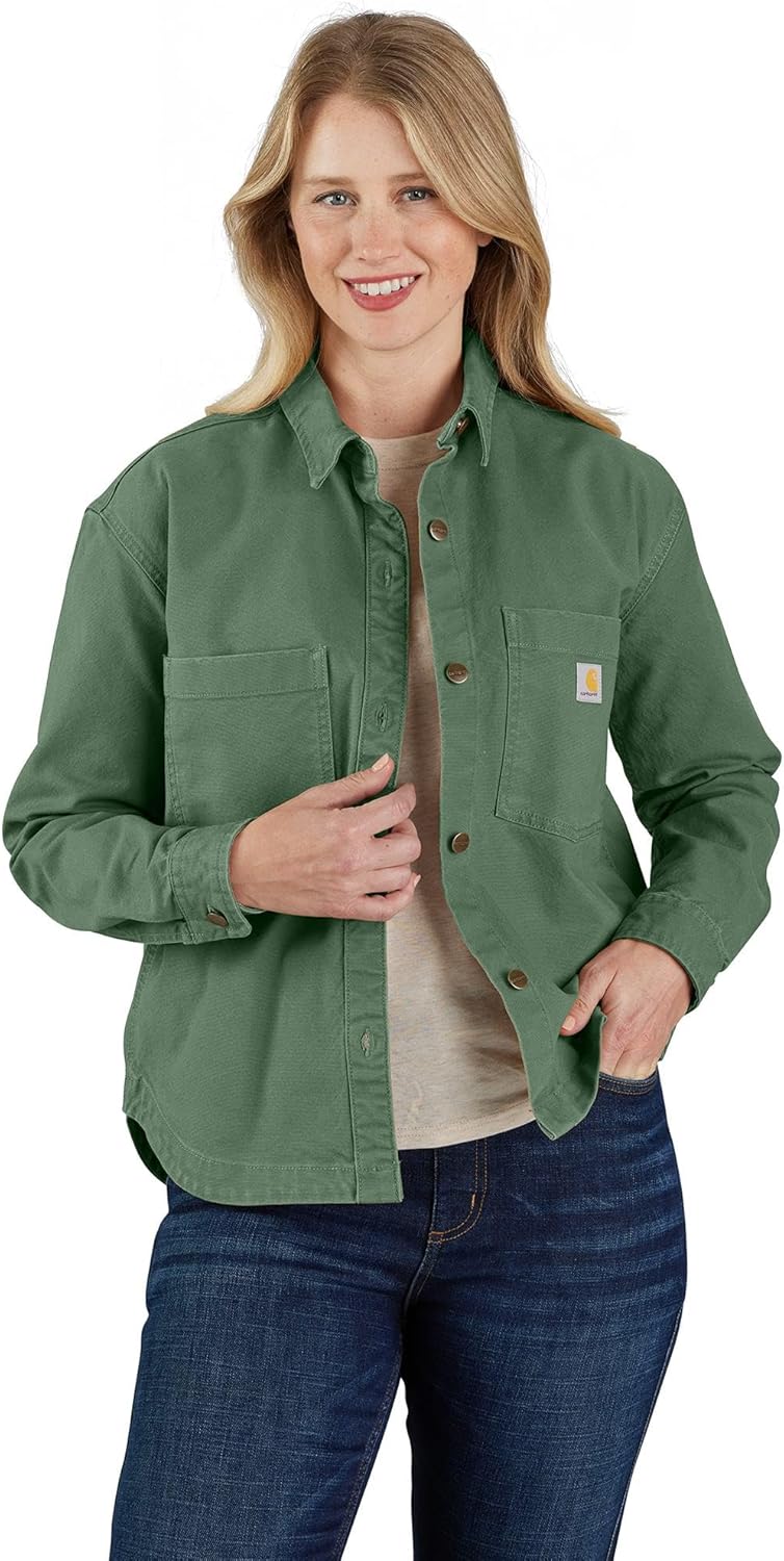 

Женская свободная рубашка Carhartt Rugged Flex Heavyweight Duck, Frosted Balsam