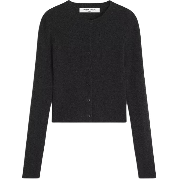 

Кардиган с длинными рукавами на пуговицах Maison Kitsune, темно-серый