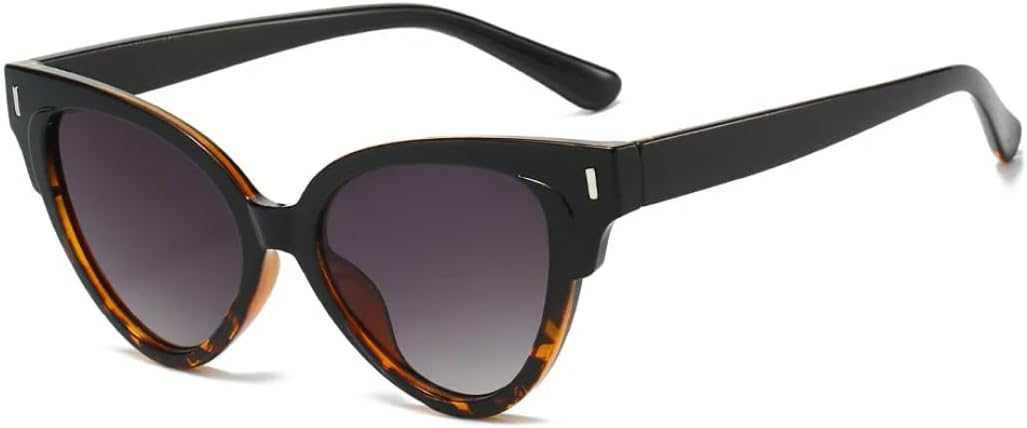 

Солнцезащитные очки с защитой UV400 | «Кошачий глаз» с заклепками, леопардовый градиент | для женщин и мужчин, для занятий спортом на открытом воздухе и вождения DSVIGF, Black Leopard