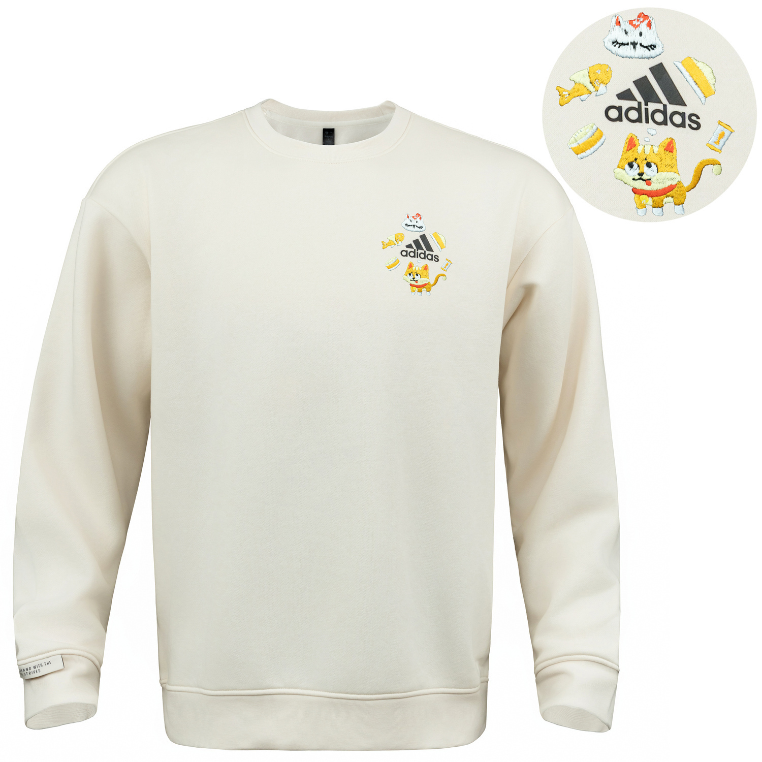 

Свитшот унисекс цвета айвори Adidas, слоновая кость, Бежевый, Свитшот унисекс цвета айвори Adidas, слоновая кость