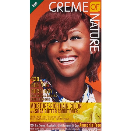 Краска для волос Creme of Nature Liquid Hair Color Red Hot Burgundy C30 — фото 2