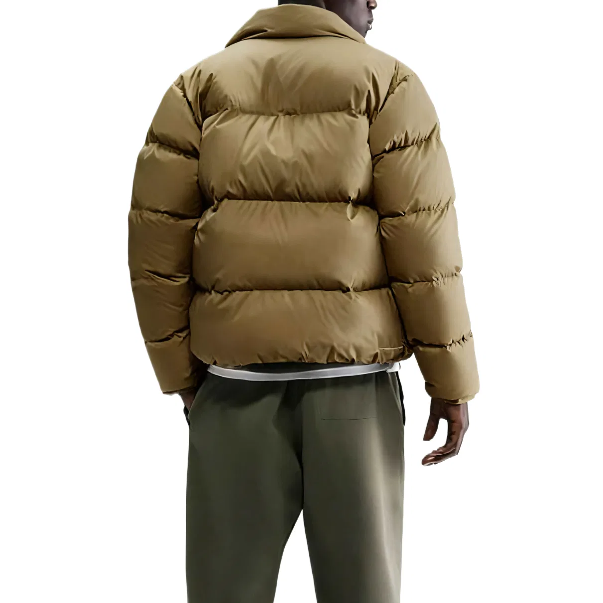 Куртка пуховая Sportswear Club Men's Therma-FIT Down Puffer Nike, Parachute Beige/White — фото 3
