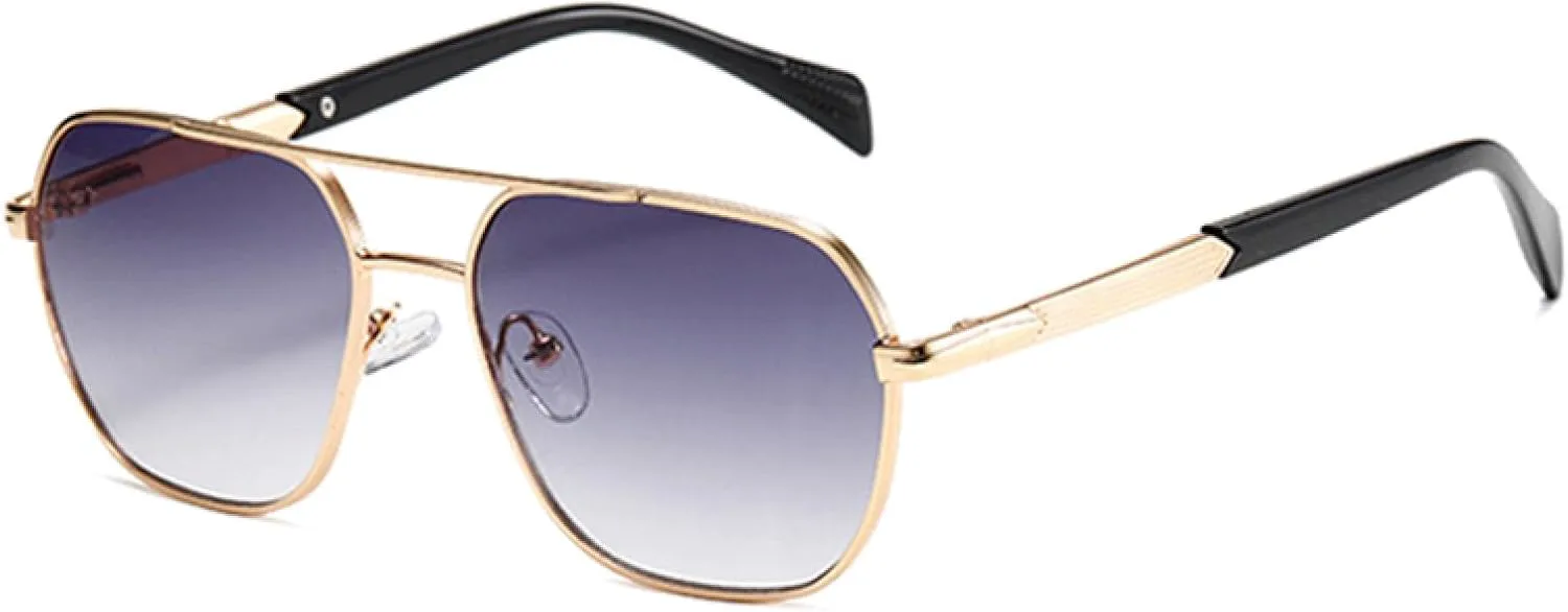 

Солнцезащитные очки с двойной перемычкой для женщин, градиентные солнцезащитные очки UV400 для мужчин, солнцезащитные очки для активного отдыха DSVIGF, Golden Yellow