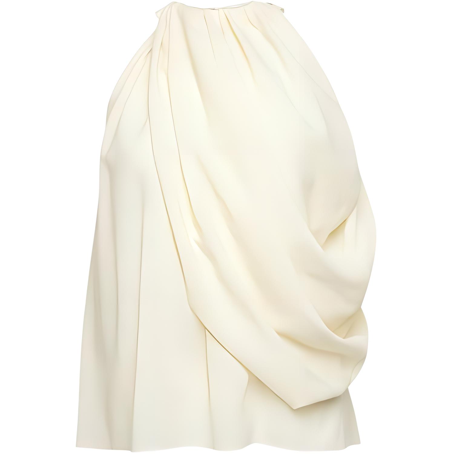 

Топ-бюстье с асимметричным драпированным верхом JW Anderson, слоновая кость