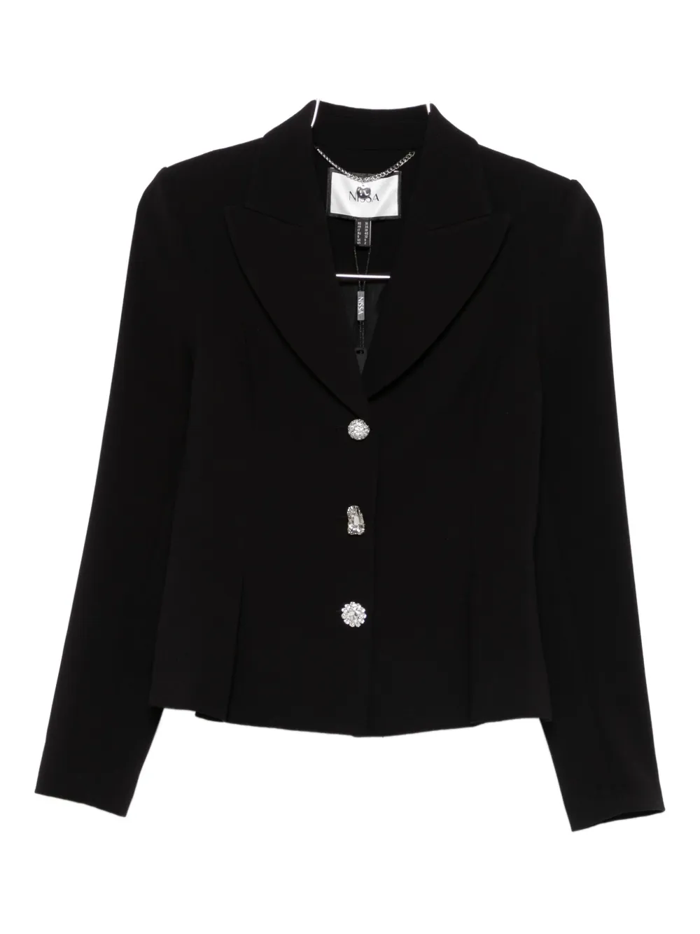 

Однобортный пиджак с кристаллами NISSA, черный