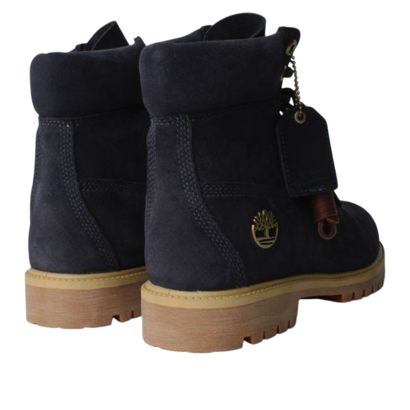 Ботинки Timberland Heritage 6 Inch Lace Up Waterproof 'Dark Blue Suede' — фото 4