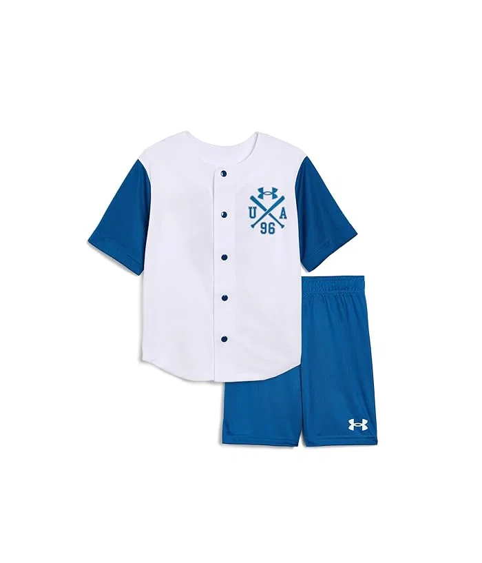 Бейсбольный костюм с шортами и топом Baseball Jersey Set Under Armour Kids, Purple Crest
