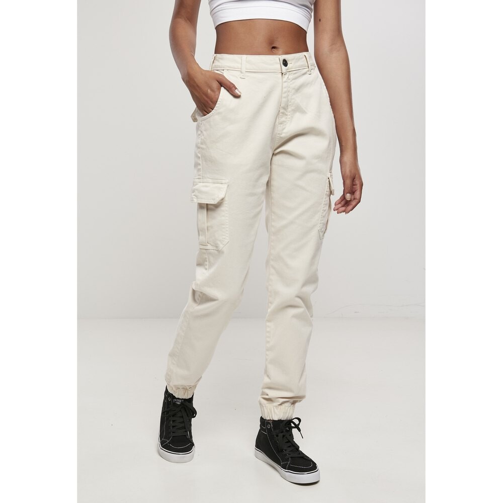 

Брюки Urban Classics Big high waist cargo, белый