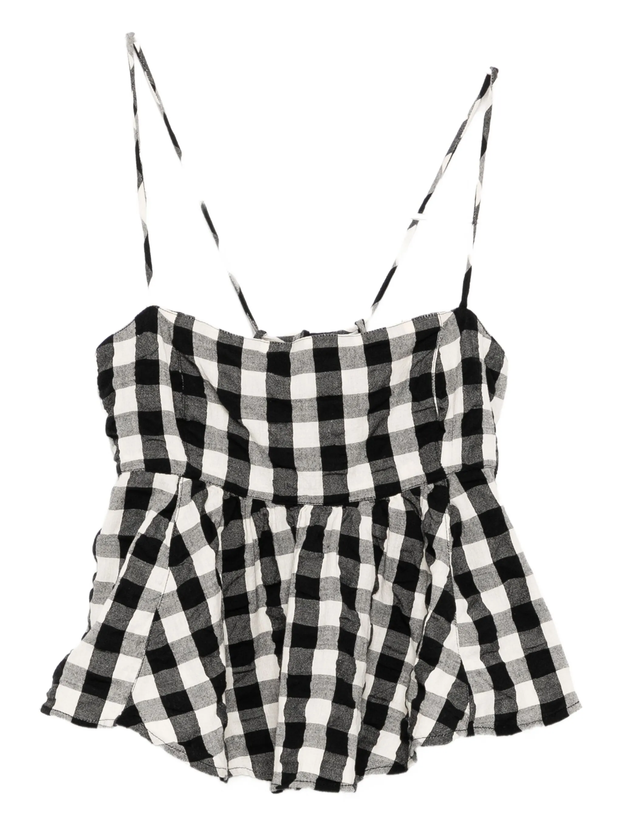 

Топ в клетку Free People, черный