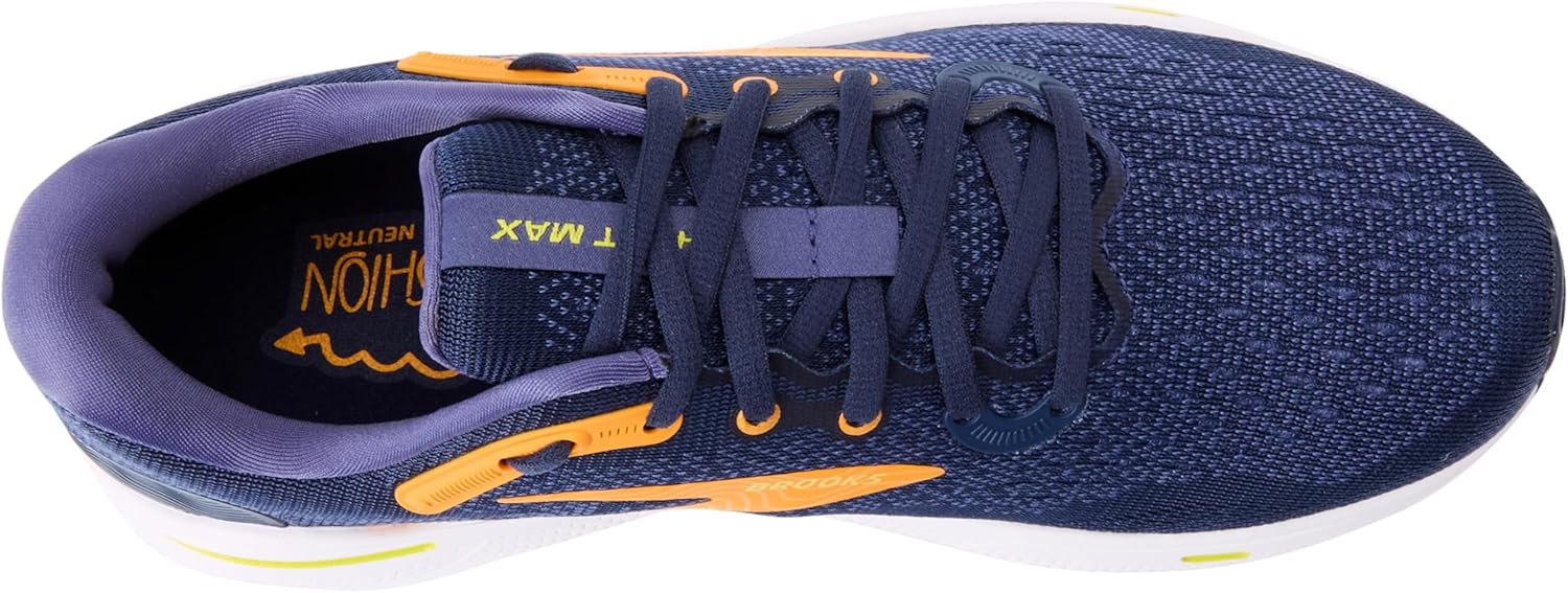Мужские кроссовки Brooks Ghost Max Cushion для бега и ходьбы, нейтральная посадка, черный/синий — фото 3